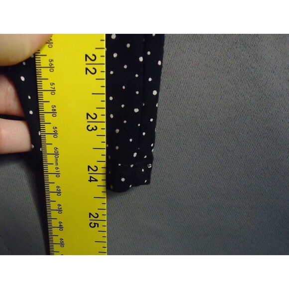 J Jill Wearever Collection Faux Wrap Dress Womens Small Black/White Polka Dot - Picture 10 of 13